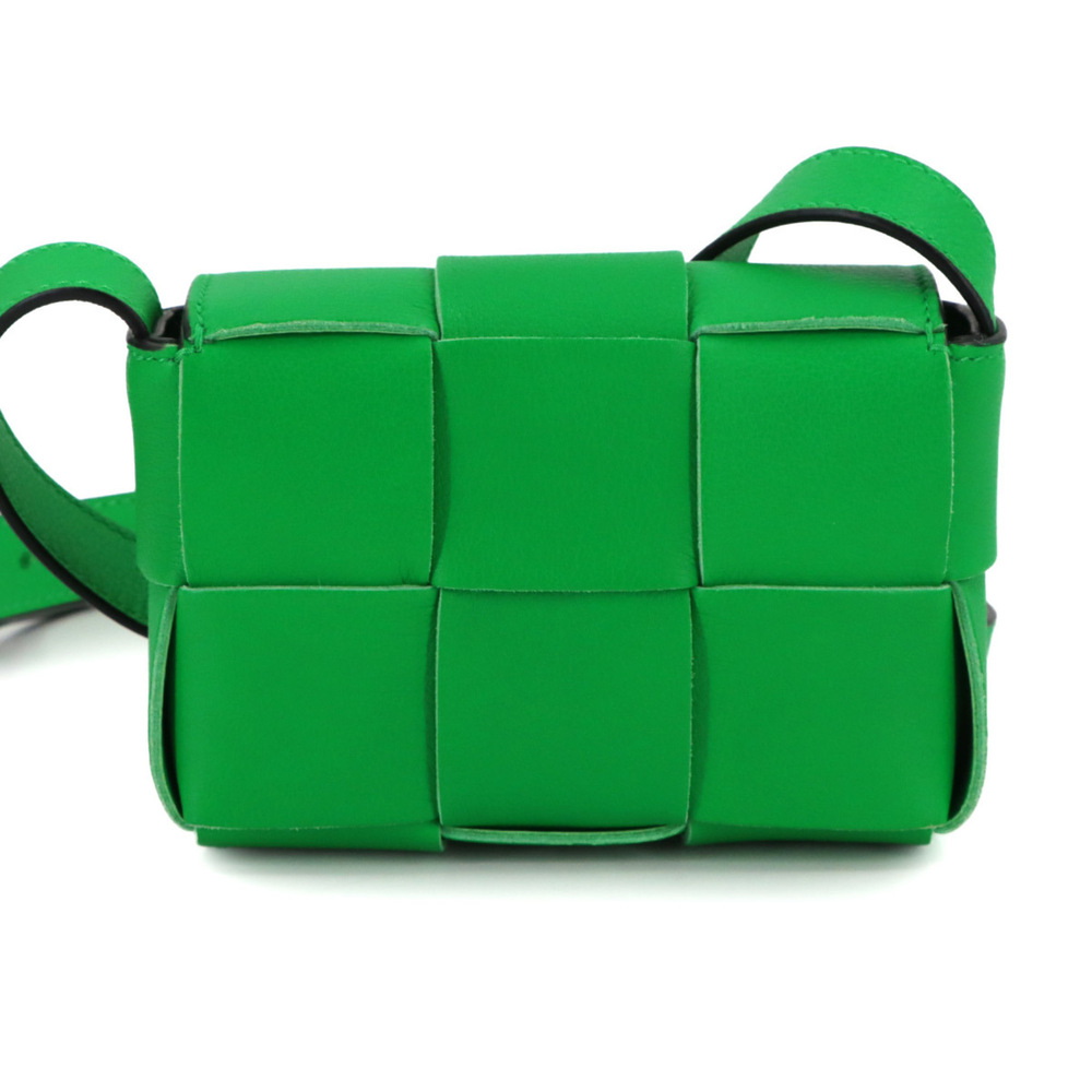 BOTTEGA VENETA Green Leather Intrecciato Shoulder Bag - Picture 3 of 10